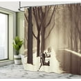 thumbnail image 5 of Ambesonne Winter Shower Curtain, Street View Foggy Day, 69"Wx84"L, Brown Beige, 5 of 5
