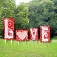 HTHJSCO 4Pc Valentine'S Day Decorations Outdoor Garden Lawn Yard Sign with Stakes