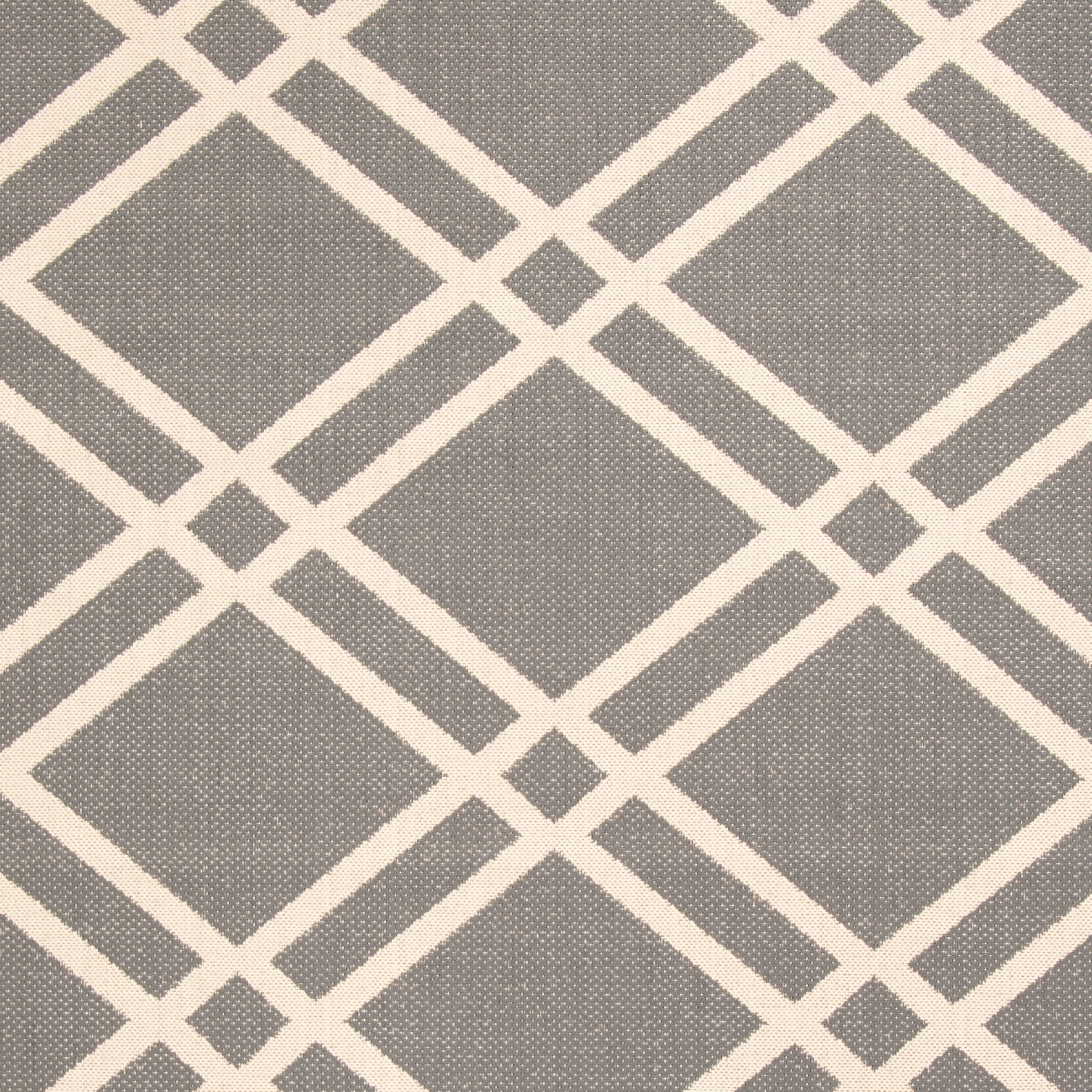 SAFAVIEH Courtyard Lloyd Geometric Indoor/Outdoor Area Rug, Anthracite/Beige, 8' x 10'