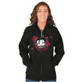 thumbnail image 4 of Betty Boop Romantic Rebel Flirt Women Plus Size Zipper Hoodie Brisco Brands 4X, 4 of 5