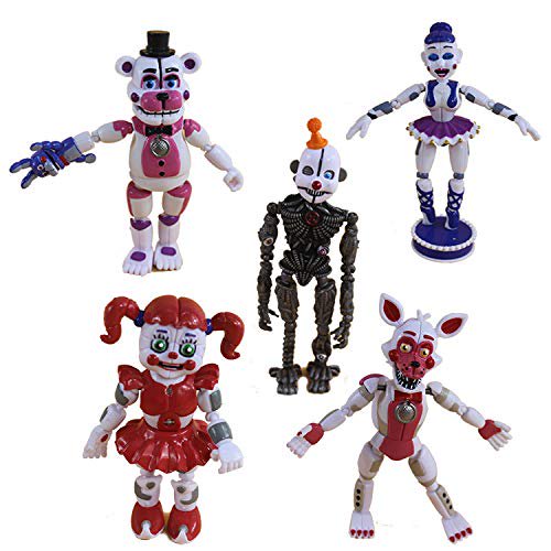 Set Of 5 Pcs Fnaf Action Figures Inspired By Five Nights At Freddy S Action Figures Toys Dolls Gifts Cake Toppers Foxy Articulated Action Toys Dolls 6 Inches Walmart Com