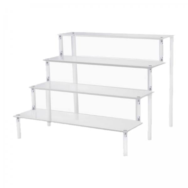 2x Vitrina acrílica, escalones de encimera transparentes, estante organizador para figuras, modelos, almacenamiento de muñecas, estable Zulema stand de exhibición de figuras