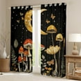 thumbnail image 2 of Manfei Rustic Plant Mushroom Black Out Curtains,Tropical Botanical Flower Curtains Pack of 2 (42x63 Each),Red Yellow Black Bedroom Curtains For Girl Child,Microfiber Bedroom Decor, 2 of 6