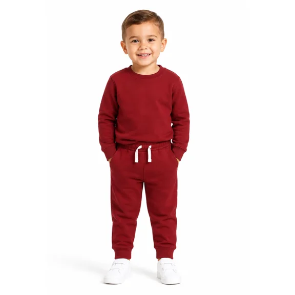 Boys Jogger Set 2-Piece 4T – Leacolt | Cotton Jogger   Top Bundle | Everyday Casual Set