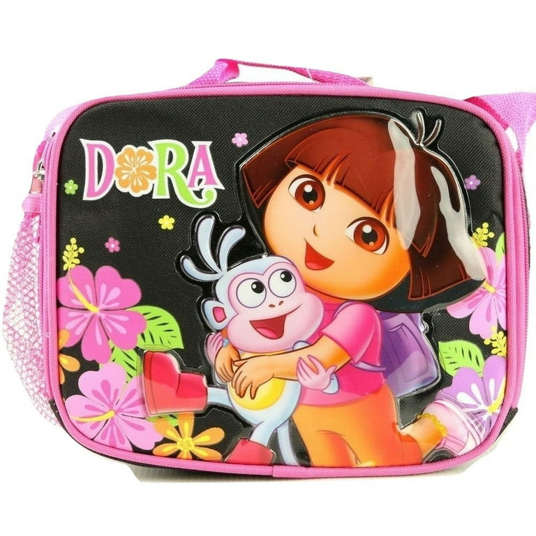 Dora the Explorer Flowers Large Rolling Backpack 16 and Lunch Box Set