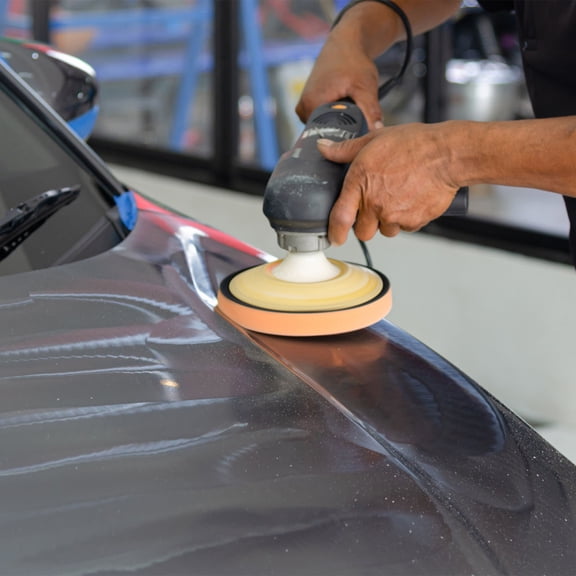 Phenofice 5-Pack Car Buffing and Polishing Sponge Pads with Comfortable Grip for Automotive Detailing, Assorted Colors