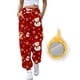 thumbnail image 4 of Gibobby pantalones deportivos Mujer Otoño e Invierno Casual moda Navidad divertido impreso cintura elástica pantalones deportivos pantalones casuales (Rojo, L), 4 of 5