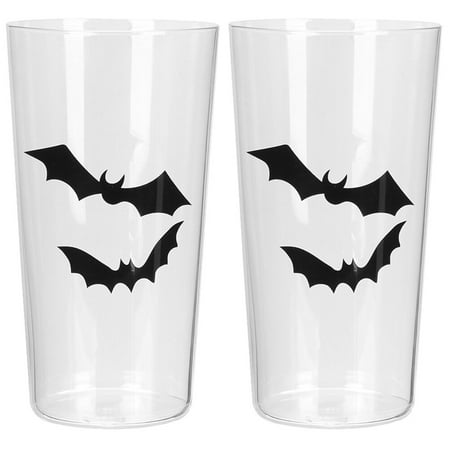 

2Pcs Halloween Themed Glass Cup Juice Cup Novelty Water Cup Party Beverage Cup Water Drinking Cup