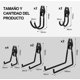 thumbnail image 2 of Ganchos para Pared, 12 Piezas Ganchos de Garaje, Soporte para Bicicleta Pared, Kit Organizador de Garaje con Tornillos, Ganchos de Almacenamiento para Garage de Resistentes, para Herramientas, 2 of 4