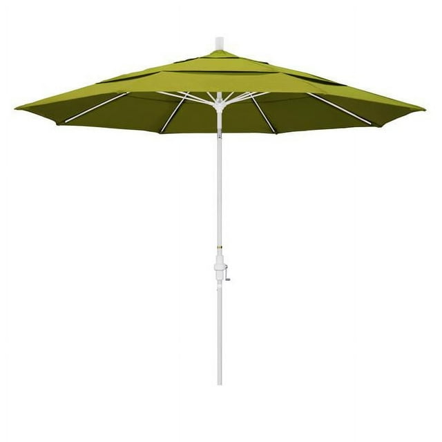 11 Pieds Marché en Fibre de Verre Umbrella Collier Inclinable DV Mat Blanc/pacifica/ginkgo