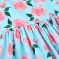 thumbnail image 5 of HILEELANG Toddler Girl Summer Dress Floral Ruffled Sleeve Backless Tie Back Crew Neck Sundress 8 Years, 5 of 6