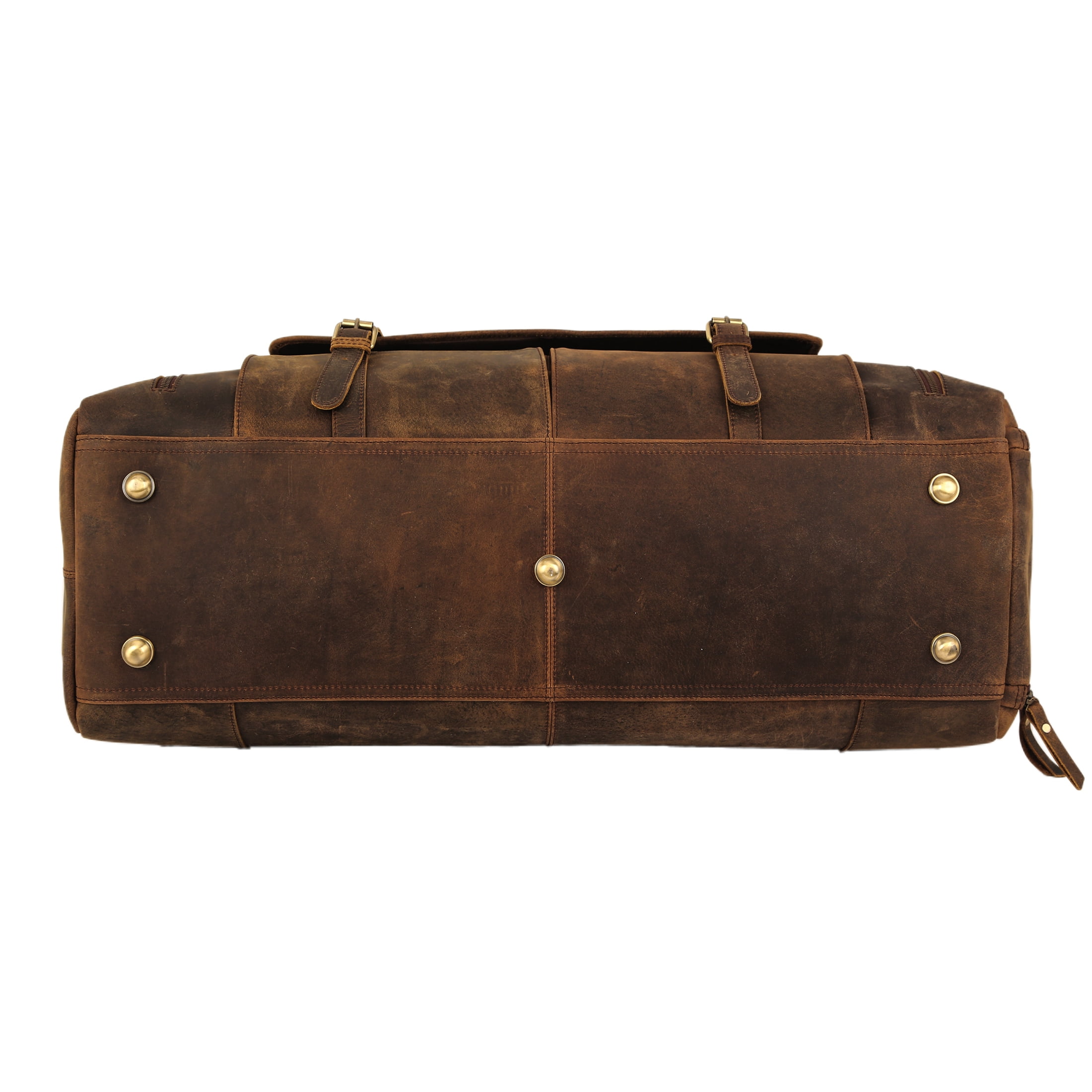 Full-Grain Leather Travel Duffel Bag for Men & Women – Overnight, Weekend, Sports & Gym Duffle Bag