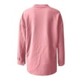 thumbnail image 4 of Womens Waffle Knit Shacket Boyfriend Shirt Jacket Button Down Blouse Loose Fit Long Sleeve Tops, 4 of 5
