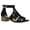 Black, variant on Gilian-1 Women's Open Toe Laser Cutout Chunky Heel Ankle Strap Vegan Suede Sandals BLUSH 9