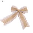 thumbnail image 2 of Gwong Decoración hogareña Arpillera artificial Flor Imitación multifuncional Ropa de imitación Rústico Bowknot Jute Faux decoración floral para árbol de Navidad Gwong 21071754, 2 of 6