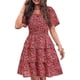 thumbnail image 1 of Vestido PRETTYGARDEN 2025 Floral de Verano con Escote Cuadrado XL, 1 of 7