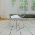 thumbnail image 2 of Silla de Comedor Mod Made Estilo Mid Century Moderno con Estructura de Alambre Cromado Blanca, 2 of 2