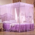thumbnail image 4 of Mightlink 4 Corners Post Bed Canopy, Elegant Curtain Net, Sheer Canopy Mosquito Net, for Girls Boys Kids Room Decor, 4 of 5