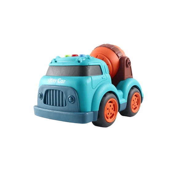 Blue Blue Sound And Light Simulation Engineering Car Toy Mini Excavator Cement Truck For Kids