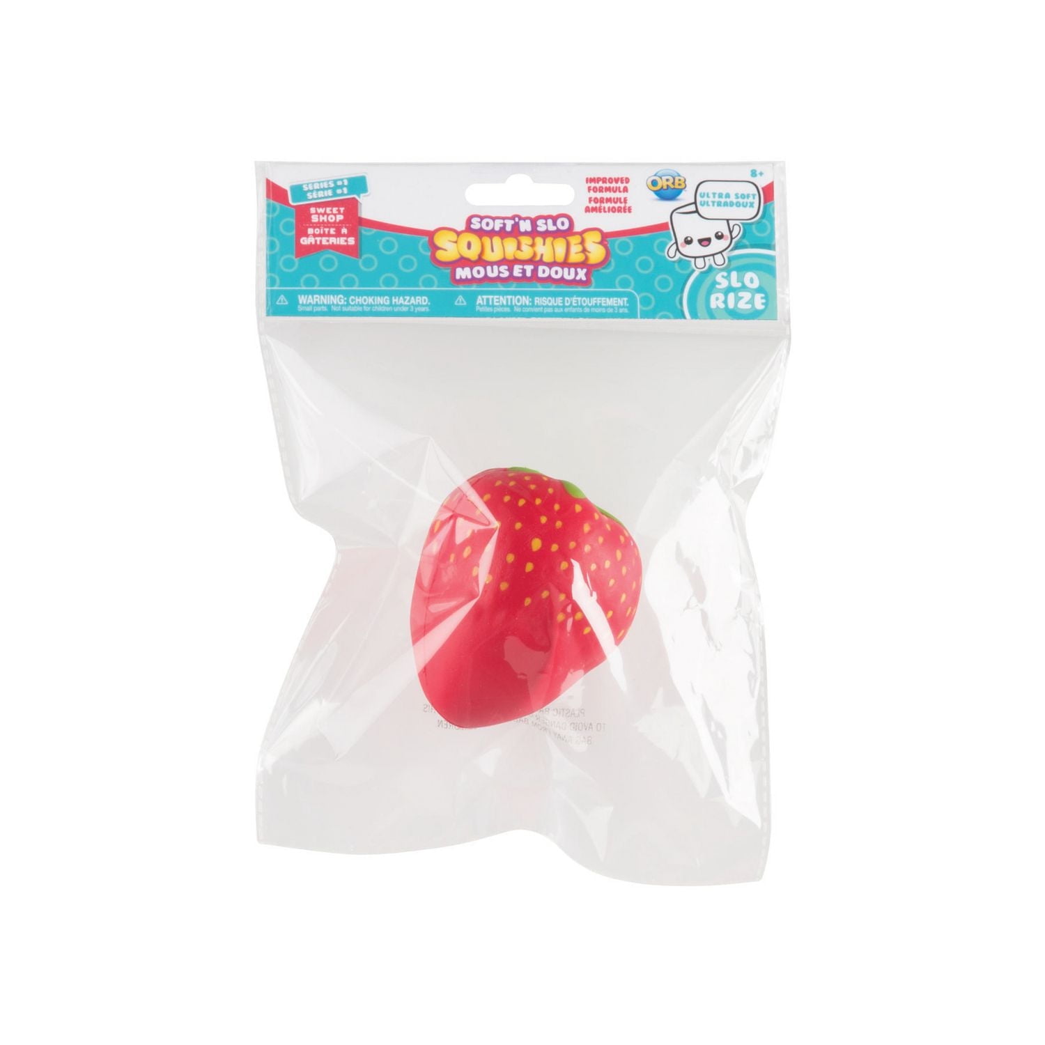 Jouet fraise Soft'n Slo Squishies de The Orb Factory