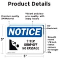 thumbnail image 2 of (2 Pack) Steep Drop Off No Passage Sign, 2 of 7