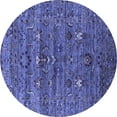 thumbnail image 1 of Ahgly Company Indoor Round Oriental Blue Industrial Area Rugs, 6' Round, 1 of 4