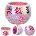 thumbnail image 5 of Mutably Bowl Tealight Holder Cracked Glass Votive Candleholder Decorative Scented Cup for Wedding Home Table Centerpieces ( Colorful ), 5 of 10