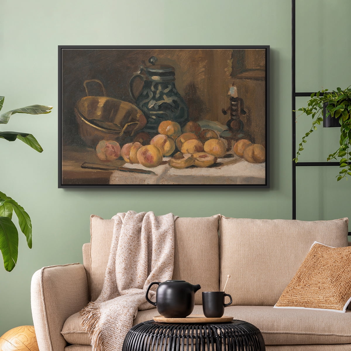 Vintage Botanical Print-LXXXII By Wexford Home Framed in Black Wood Gallery Wrapped Canvas 17 in. x 25 in.