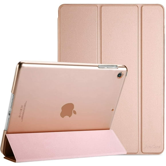 Étui Intelligent Ultra Mince pour Ipad Air, avec Dos Givré Translucide pour Apple Ipad Air (A1474 A1475 A1476) - Or Rose