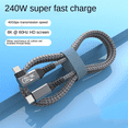 thumbnail image 4 of USB 4 Cable 90° 40Gbps USB4 Type C Data Cable Fast Charging PD 240W, 8K Video Transfer 1.5M, 4 of 9