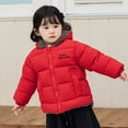 thumbnail image 3 of Cethrio Girls Winter Coats, Warm Fleece Lining Long Sleeve Full Zip Winter Jackets with Hood Red Size 5T, 3 of 7