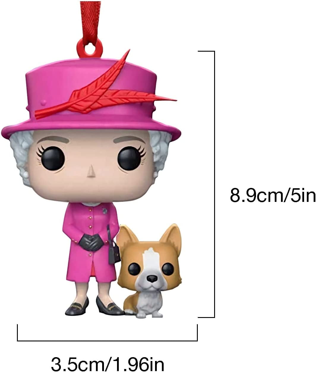 Queen Elizabeth Ii With Corgi Christmas Ornament