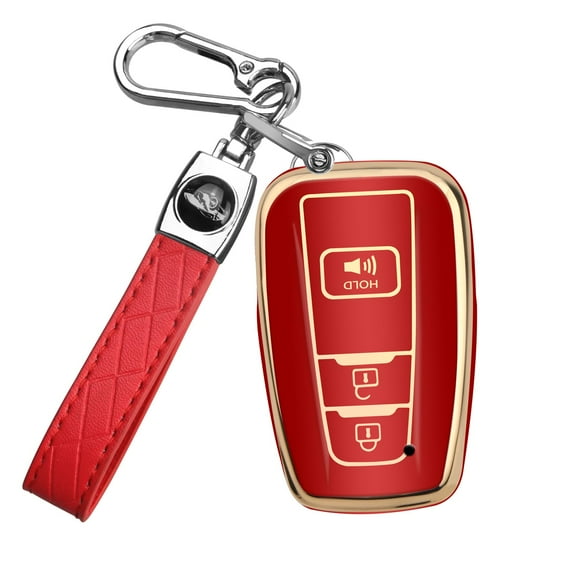 for Toyota 4Runner Key Fob Cover with Keychain Compatible with 2016-2025 RAV4 Camry Prius Prado Highlander Avalon