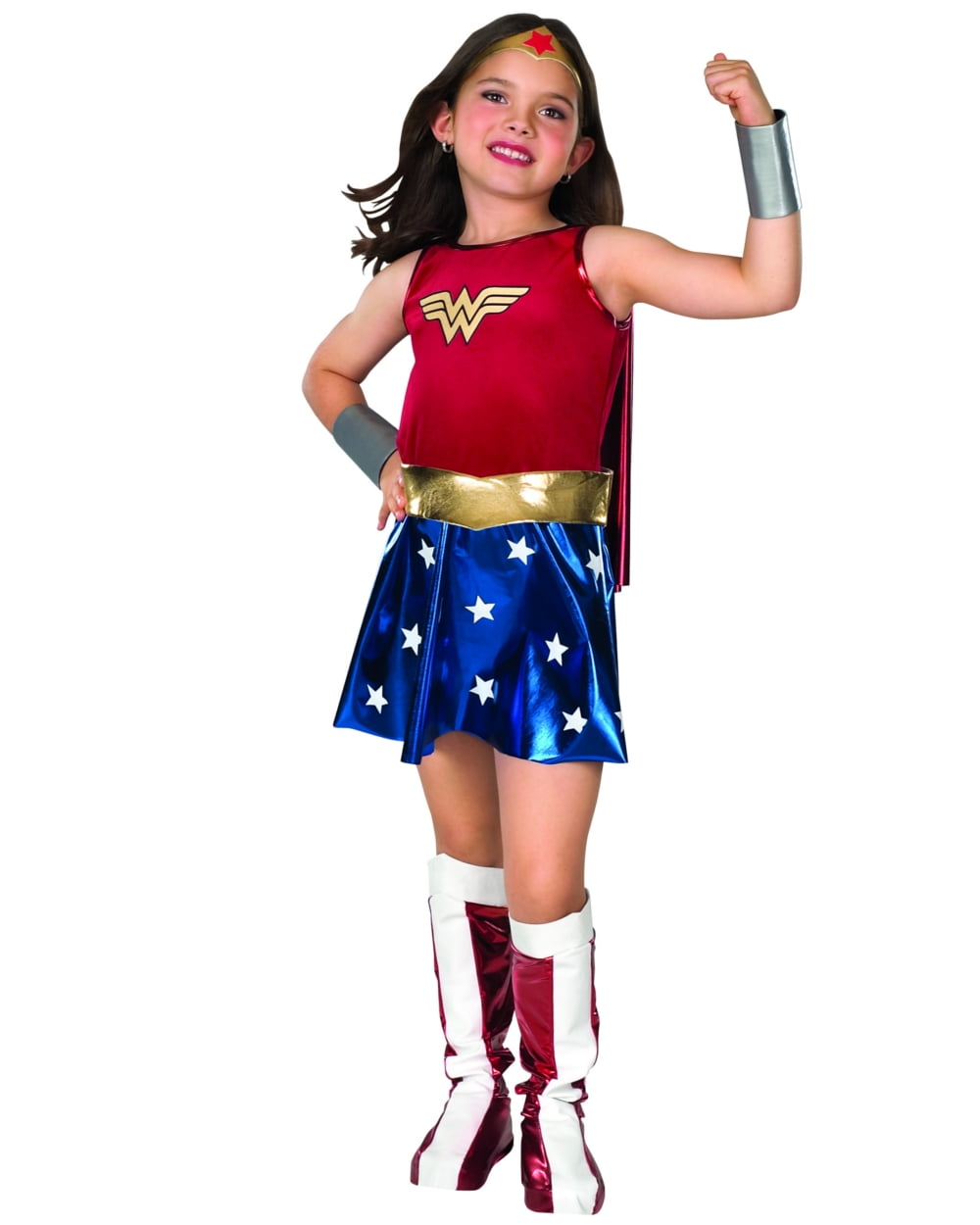 Rubie's Deluxe Wonder Woman Girl's Halloween Fancy-Dress Costume for Child,  S - Walmart.com