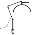 thumbnail image 1 of 16 Inch LED Video Light Half-Moon Shaped Desktop Ring Light for Beauty Salon Makeup Live Streaming Fill Light B-EU Plug, 1 of 10