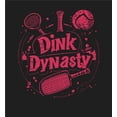 thumbnail image 5 of Pickleball Dink Dynasty Adult Black Crew Neck Long Sleeve Tee-XXL, 5 of 6