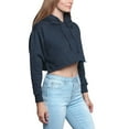 thumbnail image 3 of G-Style USA Women's Long Sleeved Crop Top Hoodie LH13118 - Navy -Large, 3 of 8