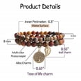 thumbnail image 3 of Pulsera de piedras naturales - Pulsera de perlas naturales para mujer - Juego de dos pulseras con accesorios de árbol de la vida y hojas Zefei Wu  9024735035091, 3 of 5