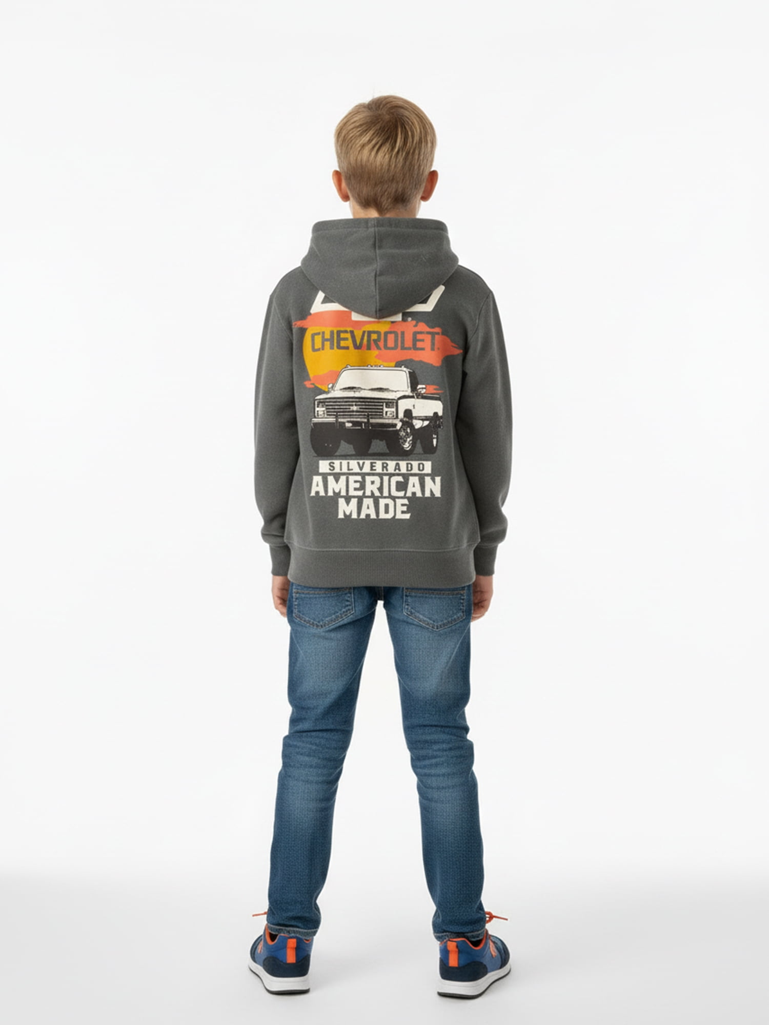 Chevrolet, Boys' & Big Boys' Elevated Mineral Wash Graphic Hoodie, Sizes 4-18