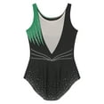 thumbnail image 6 of Zaldita Women Rhinestone Rhythmic Gymnastics Leotard Sleeveless Ballet Tank Leotard Dance Competition Green S, 6 of 7