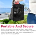thumbnail image 3 of Frigidaire 9 Cans Mini Fridge Cooler, Crocodile Skin Design, 6 Liter Portable Fridge for Car, Office, Bedroom, Dorm Room, or Cabin, 3 of 12