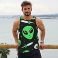 thumbnail image 6 of Rateoe Eyeball Monster Pattern Sleeveless Gym Shirt Muscle Tee Breathable Workout Shirt Slim-Fit Tank Quick Dry Fit Muscle Tank Top Bodybuilding Sleeveless T Shirt-Small, 6 of 7