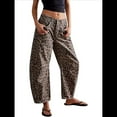 thumbnail image 1 of Vaqueros de Tiro Medio para Mujer, Estilo Vintage, Holgados, de Pierna y Estilo Boyfriend, Estilo Y2K Leopardo Marrón M, 1 of 7