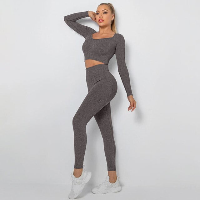Yoga Set Seamless Women Gym Sport Suit Gym Set Workout Clothes For