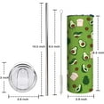 thumbnail image 2 of Cute Green Avocado Skinny Tumbler with Lid and Straw,Avocado Gifts Decor, Unique Birthday Gifts for Women,Avocado Stuff, Avocado Travel Mug Coffee Water Bottle Tumbler 20 oz, 2 of 6