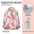 thumbnail image 5 of Compact School Backpack with Red Strawberry Design Lightweight Fruity Style for Travel Commute and Summer Use, 5 of 6