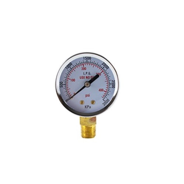 High Pressure Gauge for Propane Regulator 0400 psi 2 inches