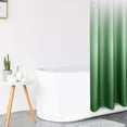 thumbnail image 2 of Textured Fabric Bath Shower Curtain, Polyester Ombre Shower Curtains for Bathroom, Waterproof Shower Curtain Liner with 6 Hooks,Machine Washable (36 x 72 inch, Blackish Green), 2 of 6