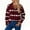 #170-Wine, variant on Women's Loose Fit Heart Print Half Zip Sweater - Long Sleeve Casual Pullover for Valentine's Day Gifts