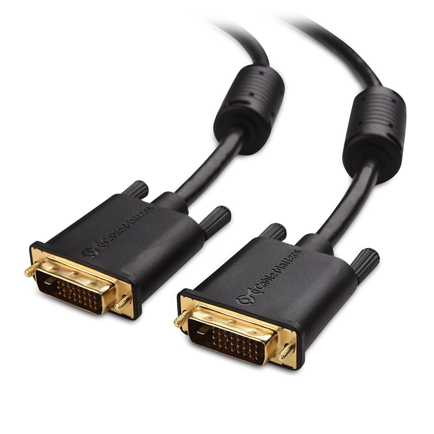 Gold Plated DisplayPort to DVI Cable 6 Feet Cable Matters 2-Pack 